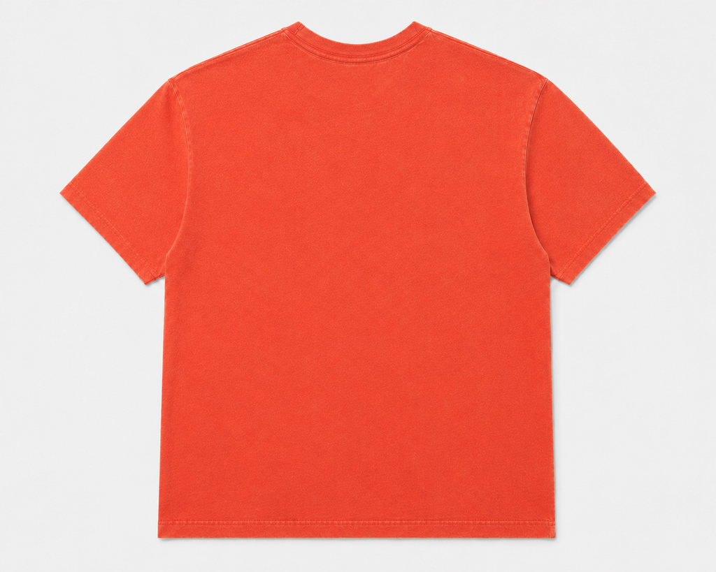 washed Orange pocket t shirt