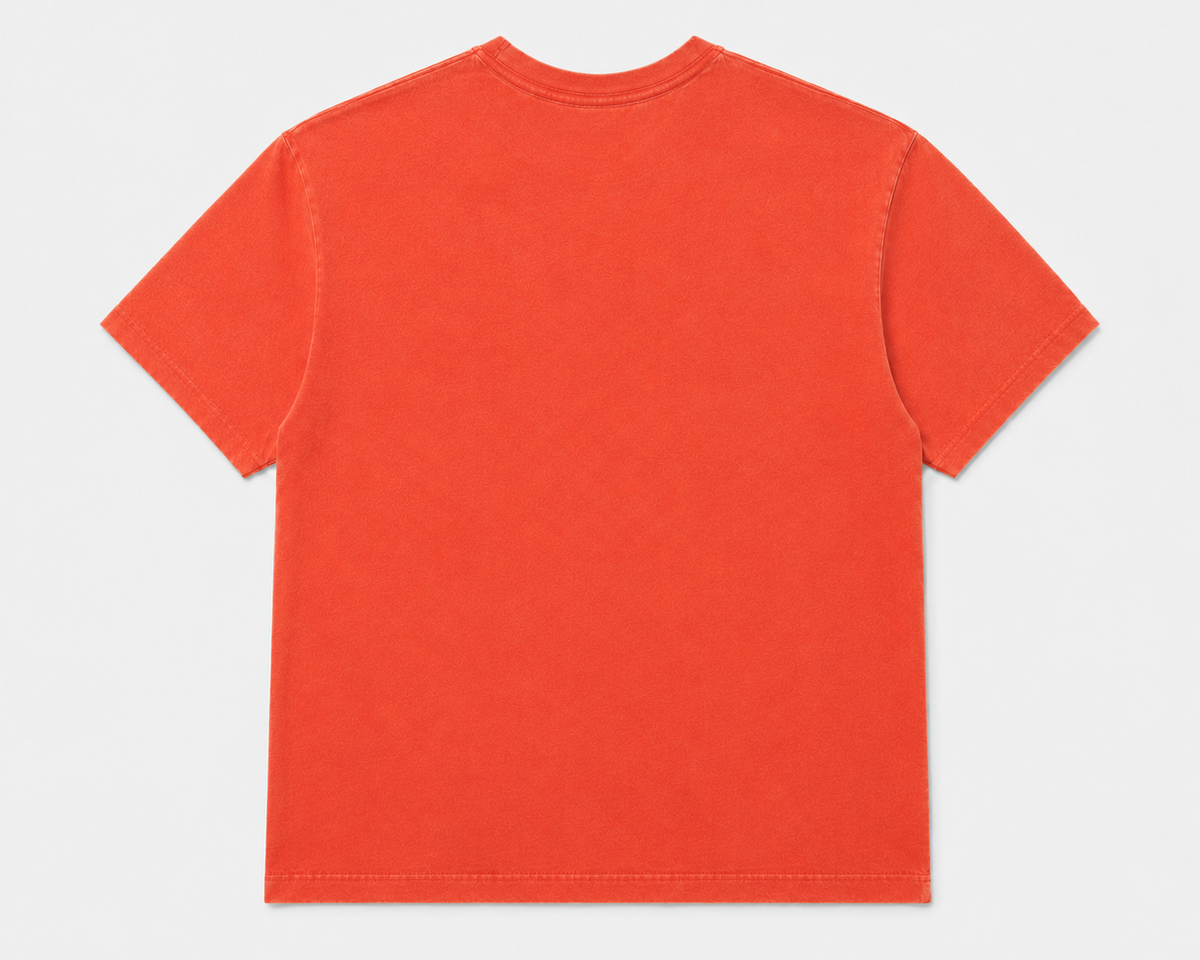 washed Orange pocket t shirt